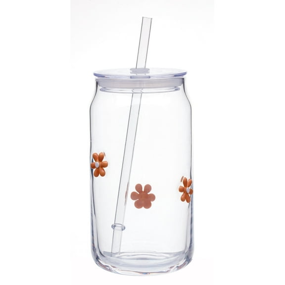 Mainstays 17 oz Flower Glass Mugs