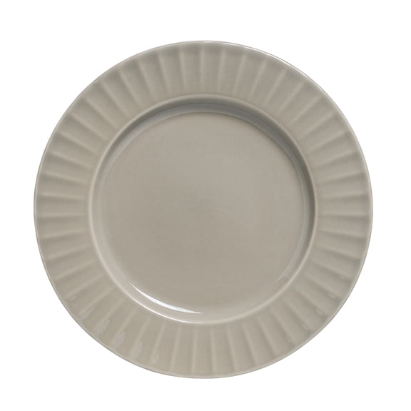 Mainstays Fluted Tan Ceramic Dinner Plate, 10.3 inch
