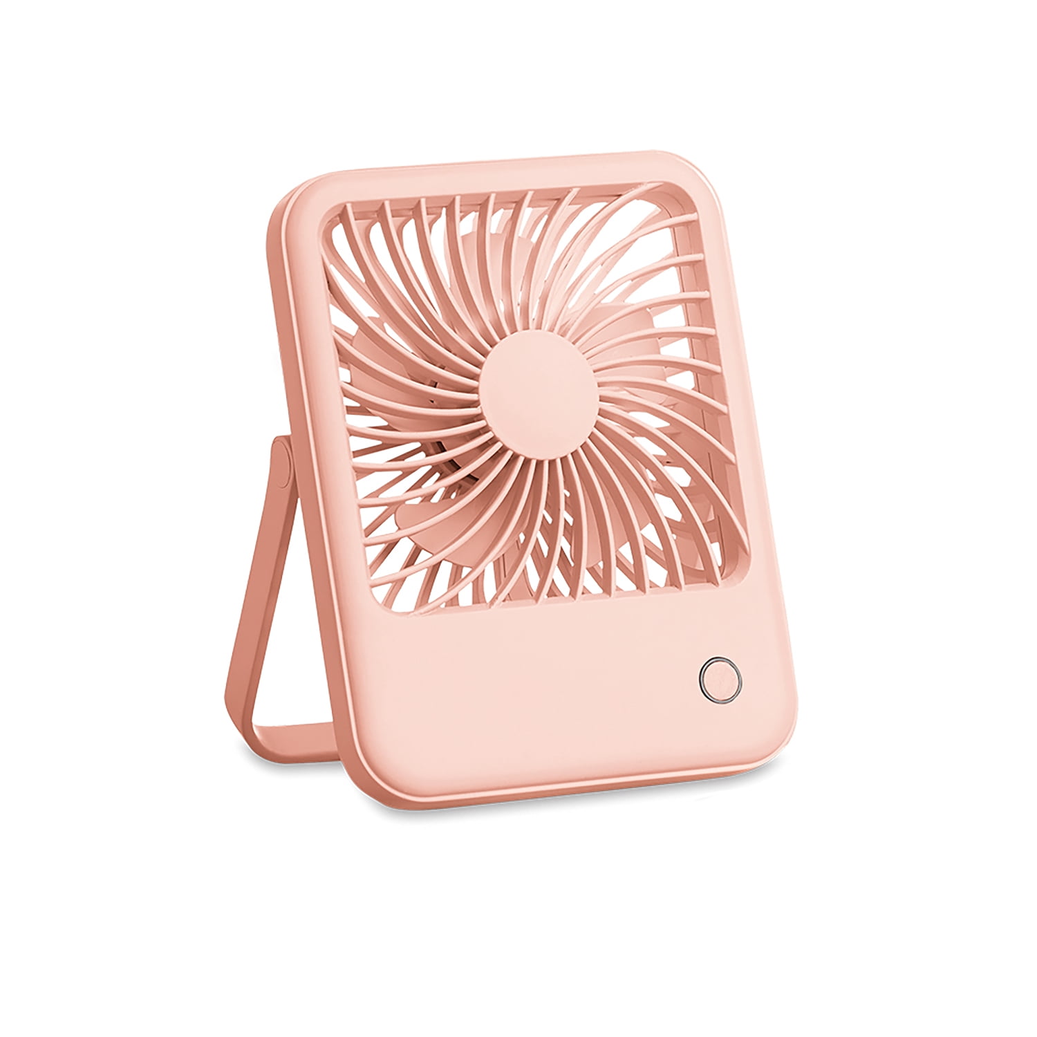 Mainstays 4 in 3-Speed Portable Rechargeable Foldable Fan, Pink Blush, Model FN1041NPB, 2026 Model