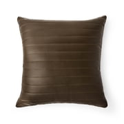 Mainstays 18 x 18 Winter Chalet Faux Leather Polyester Decorative Pillow