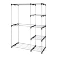 thumbnail image 1 of Mainstays 4-Shelf Metal Wire Closet Organizer with 2-Tier Clothes Rack, 1 of 12