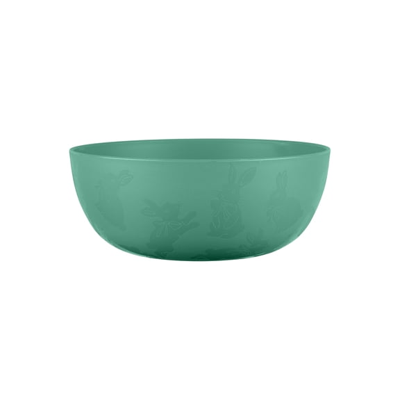 Mainstays - Green Round Plastic Cereal Bowl, Easter Bunny Etched, 38-Ounce