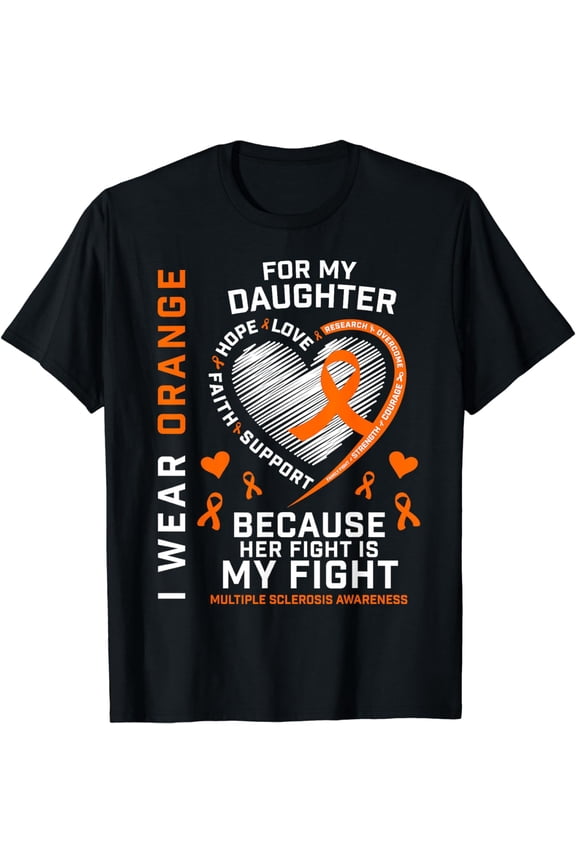 MS Gifts Apparel Fight Daughter Multiple Sclerosis Awareness T-Shirt