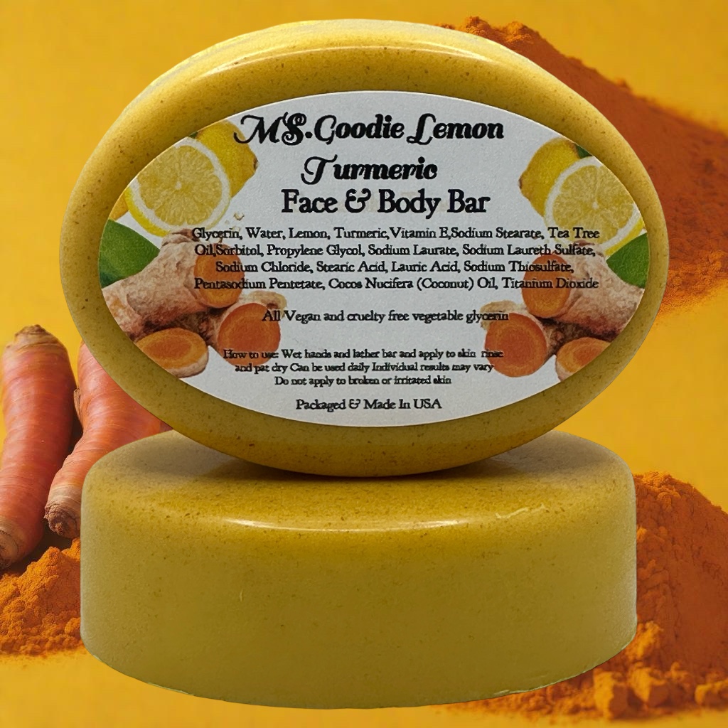 MS Goodie Lemon Turmeric Face & Body Bar
