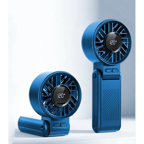 Mainstays 7 speed Rechargeable Handheld Portable Fan Blue