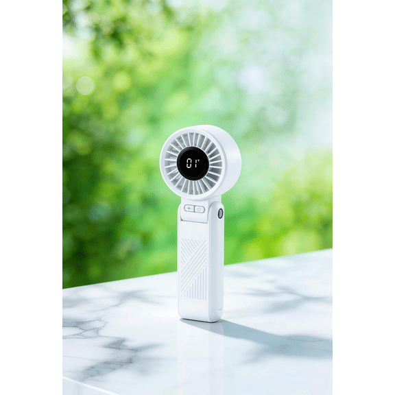 Mainstays 7 speed Rechargeable Handheld Portable Fan White