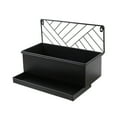 thumbnail image 1 of Mainstays Black Wall Hanging Planter with Removable Tray, 13.6 in L x 6.8 in W x 10 in H, 1 of 10