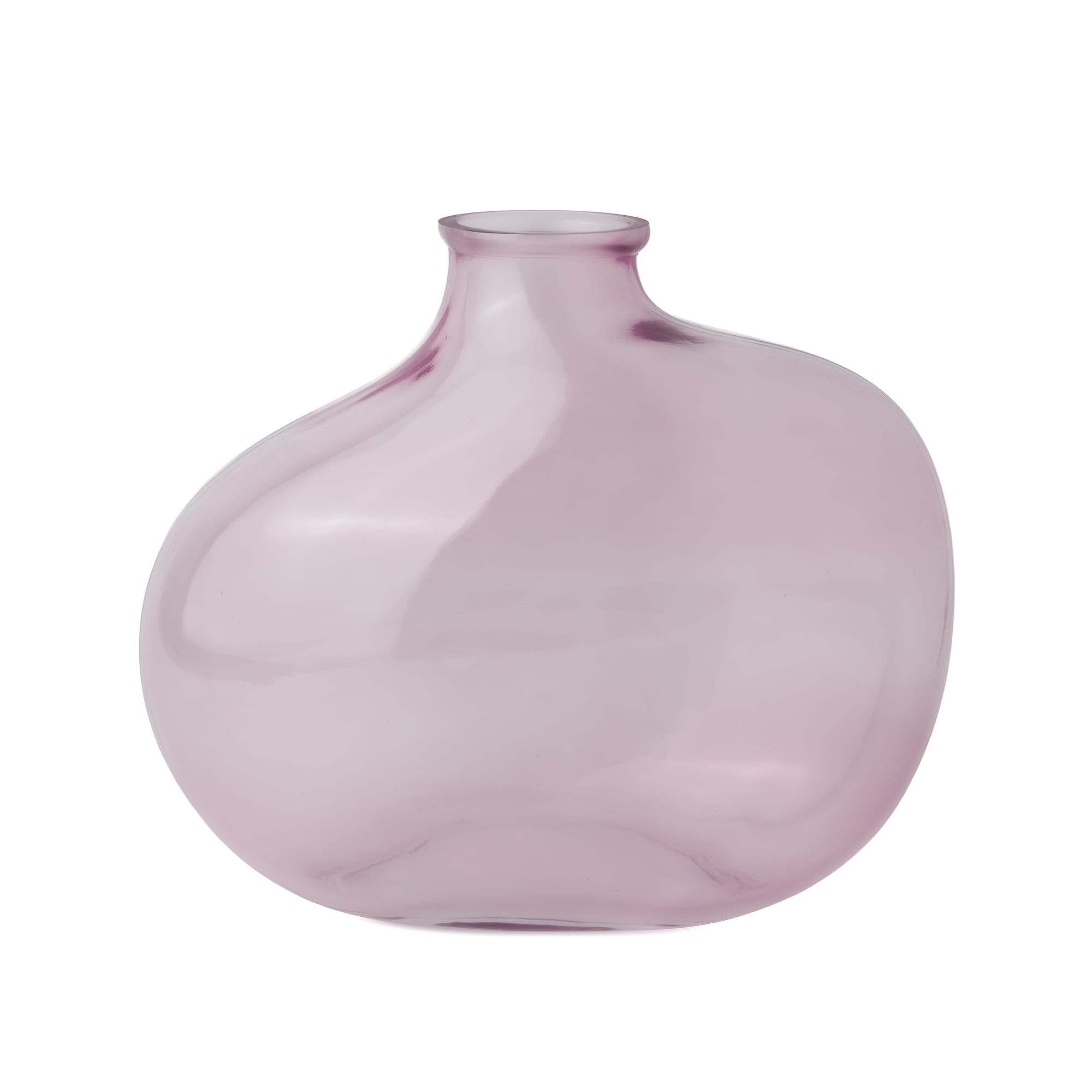 Mainstays Decorative Purple Glass Vase, 7.3 Inch Tall