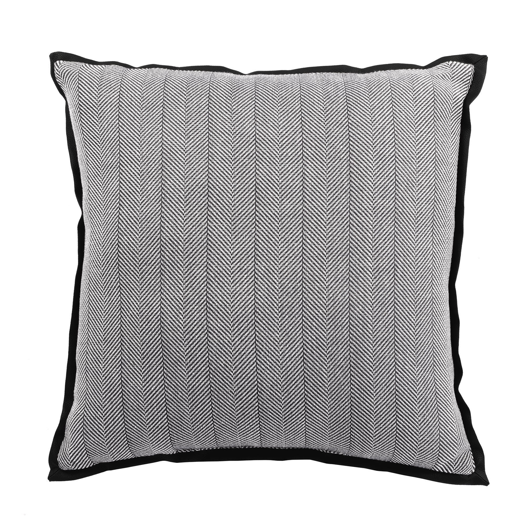 Mainstays Herringbone Decorative Pillow, Black, 18 in x 18 in
