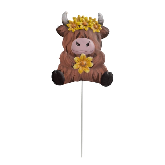 Mainstays Outdoor Metal Highland Cow Decorative Garden Stake, Weather-Resistant