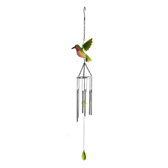 Mainstays Metal Hummingbird Outdoor Wind Chime with Weather-Resistant Design
