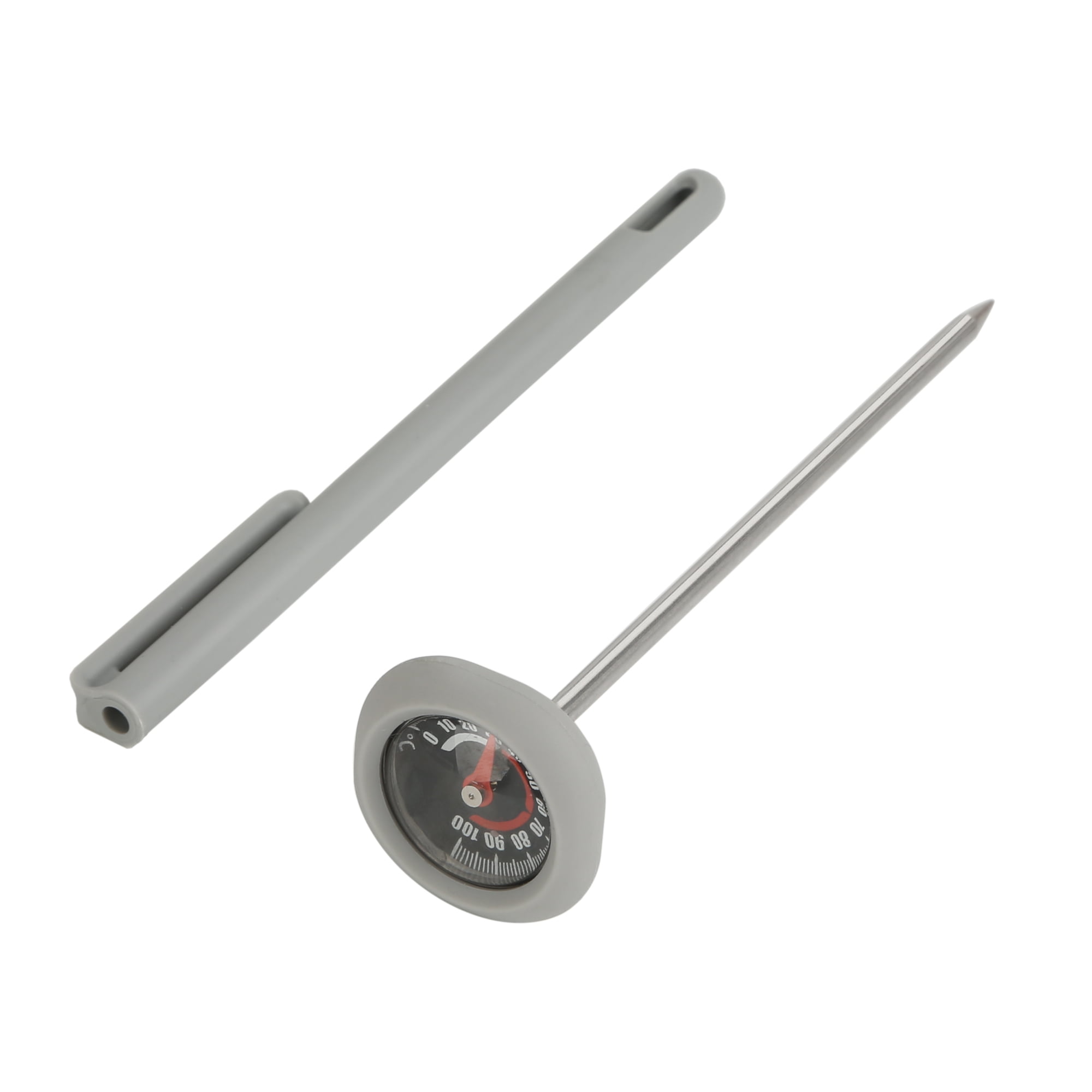 Mainstays 1.2'' Stainless Steel  Instant Read Thermometer with Protective Storage Sleeve