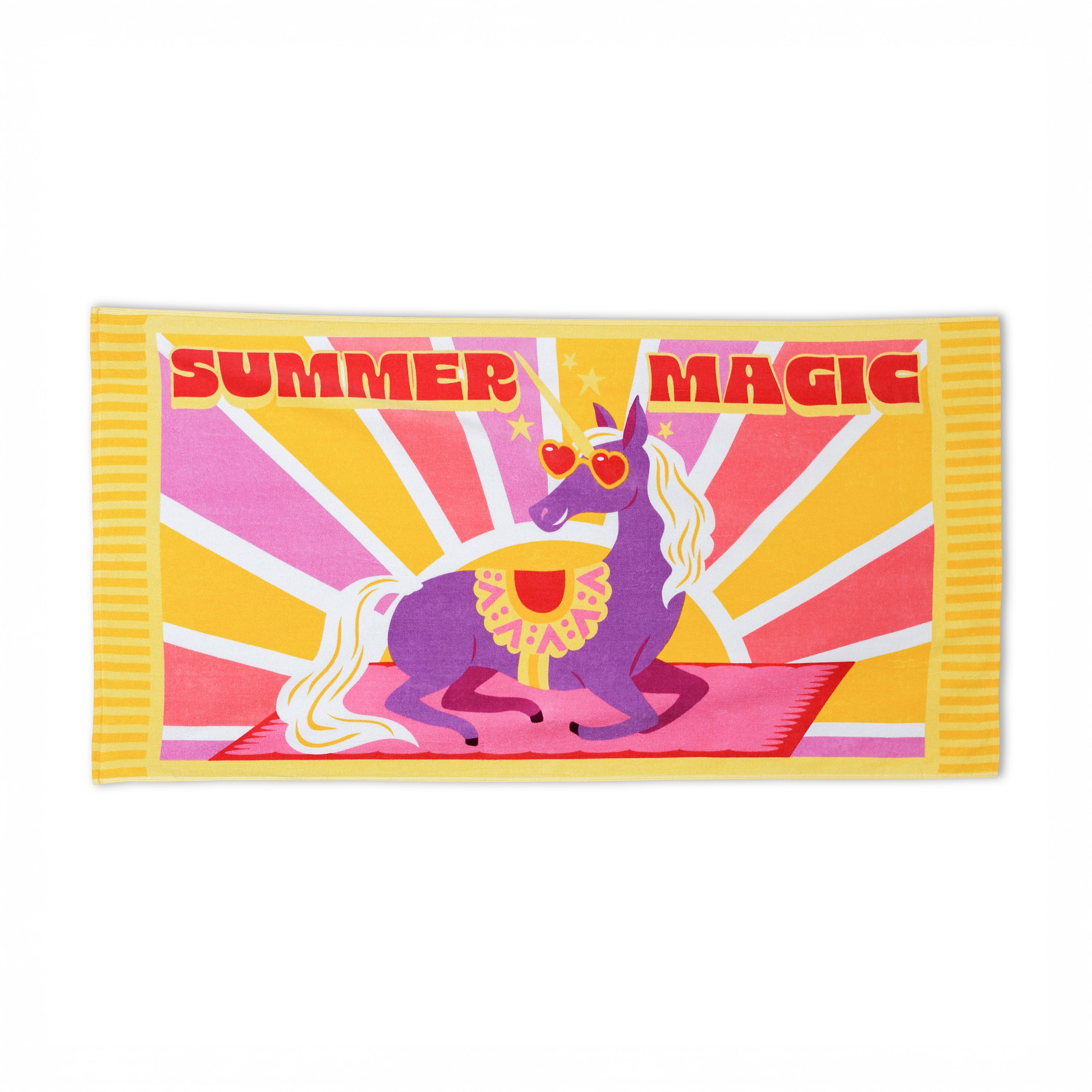 Mainstays Kids Cotton Blend Beach Towel, 30 x 60 in, Unicorn