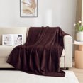 thumbnail image 1 of Mainstays Super Soft Plush Oversized Couch Throw Blanket, Brown, 50 x 72 in, 1 of 7