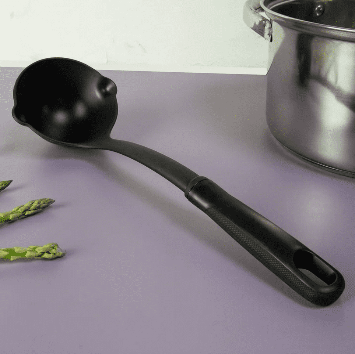 Mainstays Comfort Grip Nylon Ladle, 12.5" L, Black