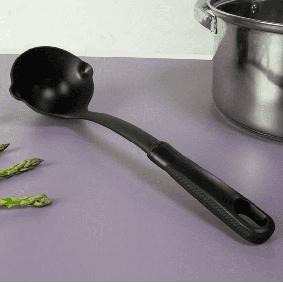 Mainstays Comfort Grip Nylon Ladle, 12.5" L, Black