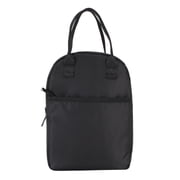Mainstays Black Reusable Rounded Polyester Lunch Bag with Zippered Main Pocket and Front Pocket, Ideal Use for School, Workday Meals and Travel