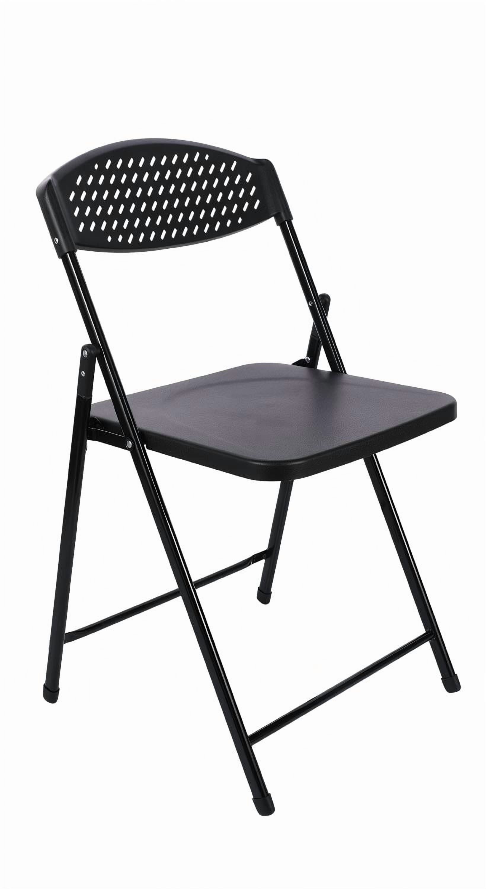 Mainstays Resin Light-Weight Folding Chairs, Black