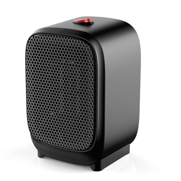 Mainstays Personal Electric Space Heater 400W for Indoor, Portable Electric Heater for Home, PTC Ceramic for Fast Safe Energy Efficiency, Black