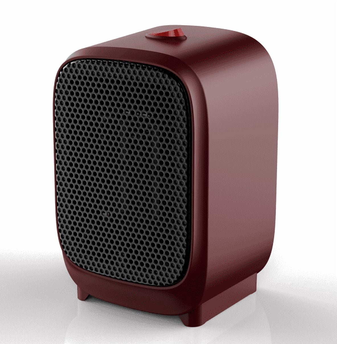 Mainstays Personal Electric Space Heater 400W for Indoor, Portable Electric Heater for Home, PTC Ceramic for Fast Safe Energy Efficiency, Red