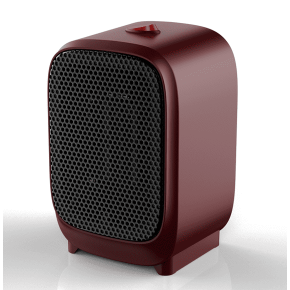 Mainstays Personal Electric Space Heater 400W for Indoor, Portable Electric Heater for Home, PTC Ceramic for Fast Safe Energy Efficiency, Red