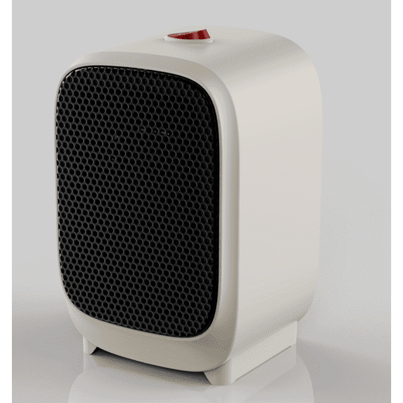 Mainstays Personal Electric Space Heater 400W for Indoor, Portable Electric Heater for Home, PTC Ceramic for Fast Safe Energy Efficiency, White