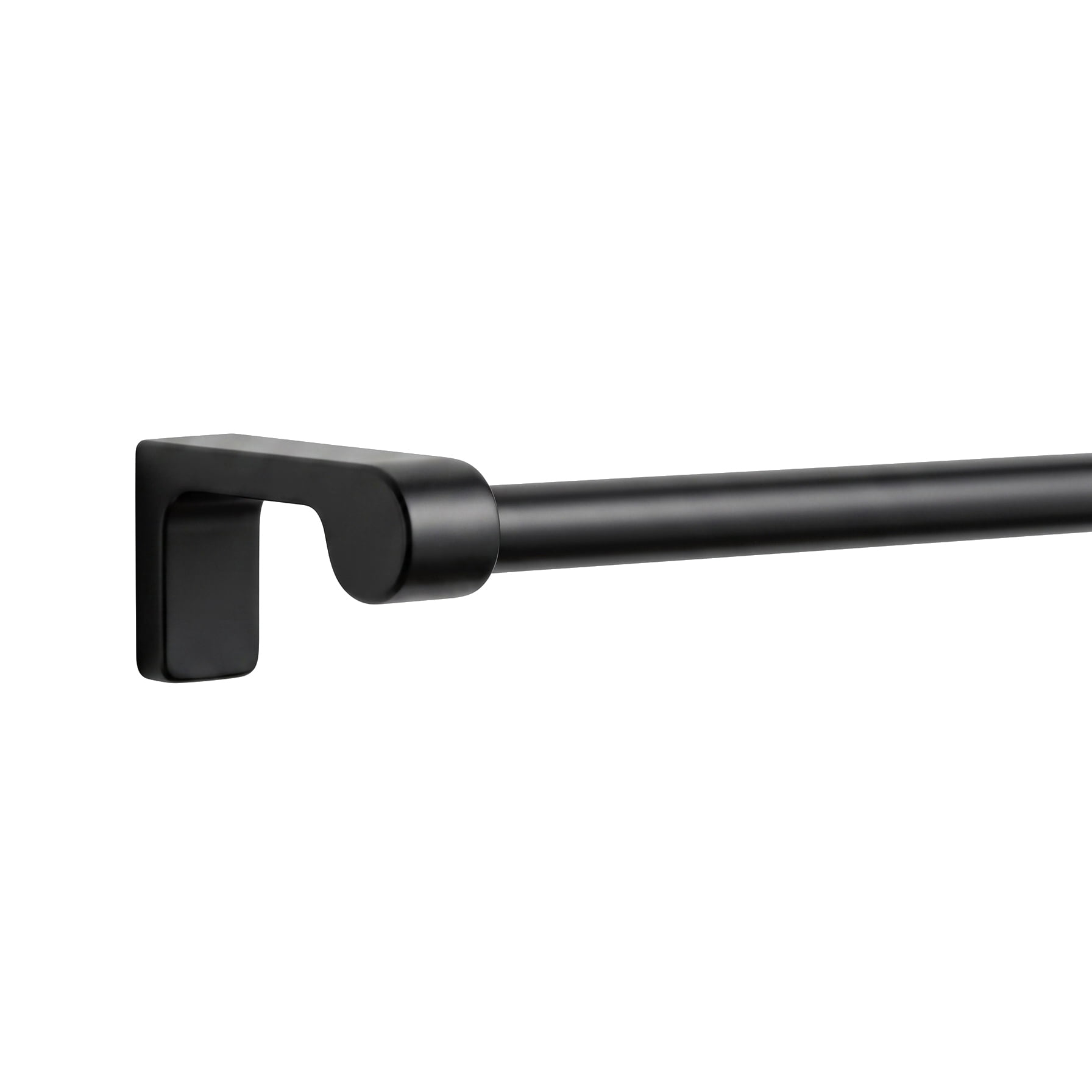 Mainstays 1/2" Matte Black Minimal Curtain Rod, 28"-48"