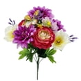 thumbnail image 1 of Mainstays 19''H Aritificial  Mixed Dahlia Buquet,Purple Color, 1 of 8