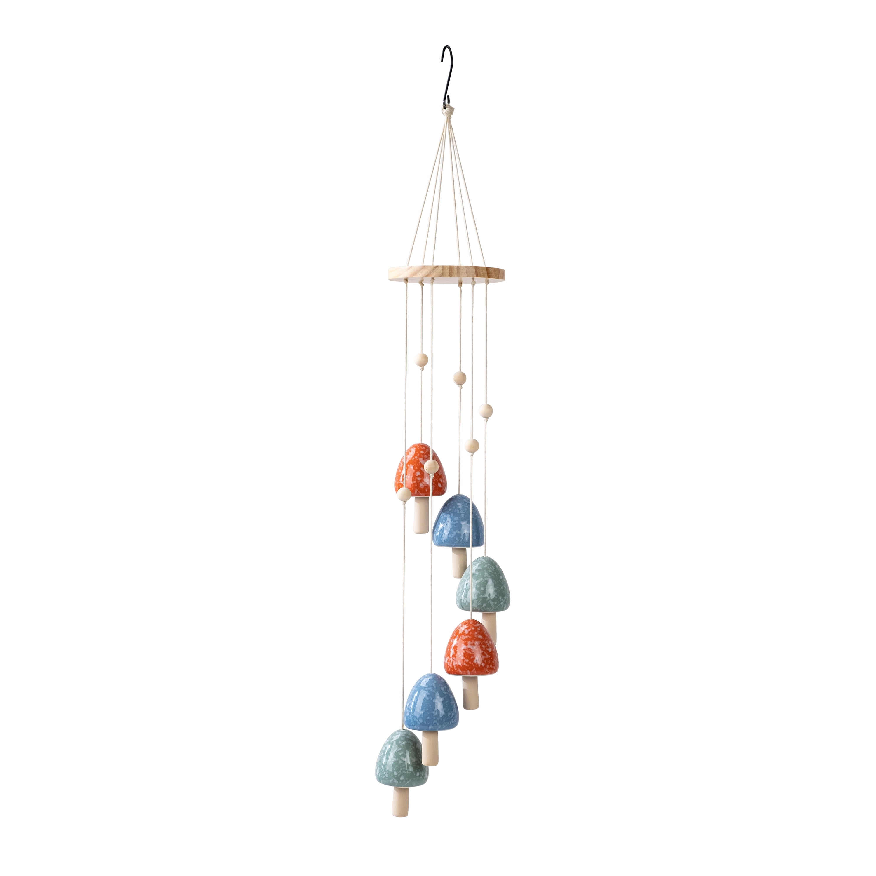Mainstays Outdoor 29"H Mushroom Ceramic Wind Chime, 1.4 lb weight