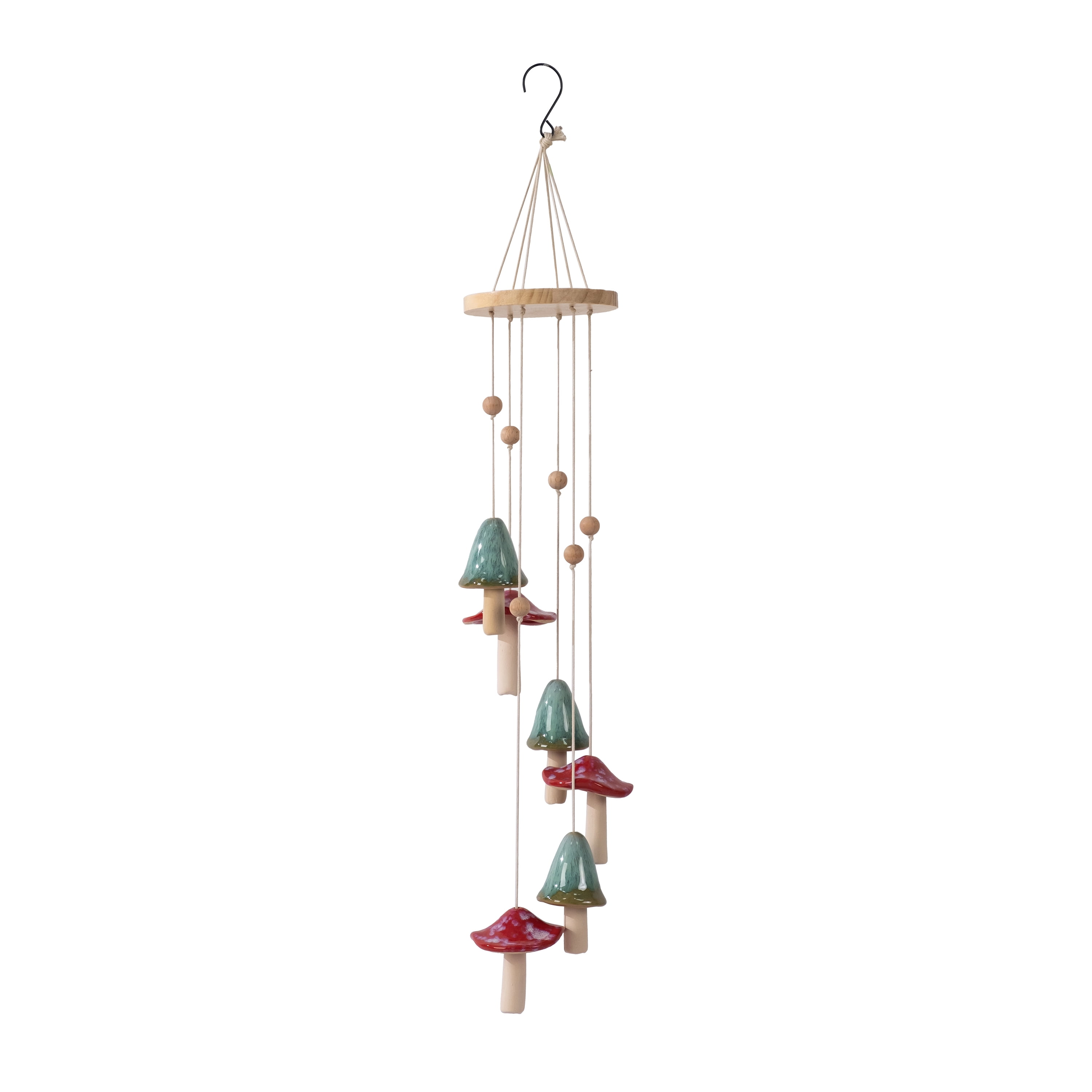 Mainstays Weather-Resistant Ceramic Mushroom Outdoor Wind Chime