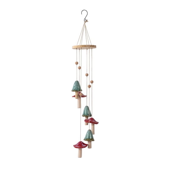 Mainstays Weather-Resistant Ceramic Mushroom Outdoor Wind Chime