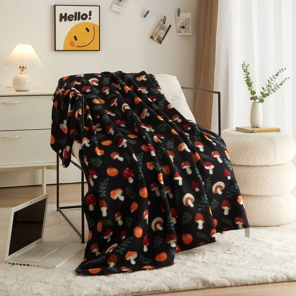 Mainstays Mushroom Fleece Throw