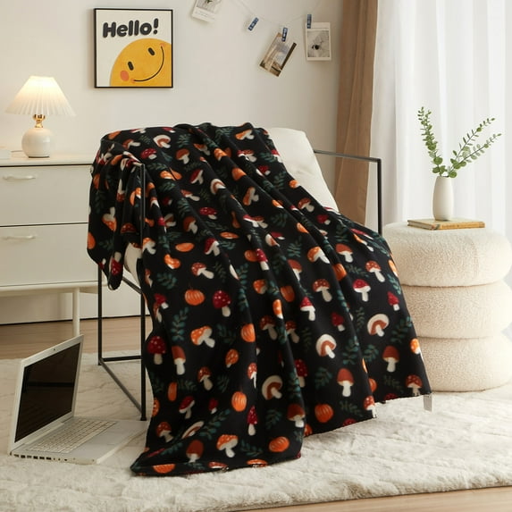 Mainstays Mushroom Fleece Throw
