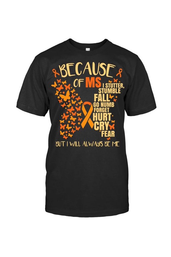MS Multiple Sclerosis Awareness Graphic Design Everyday Casual T-Shirt