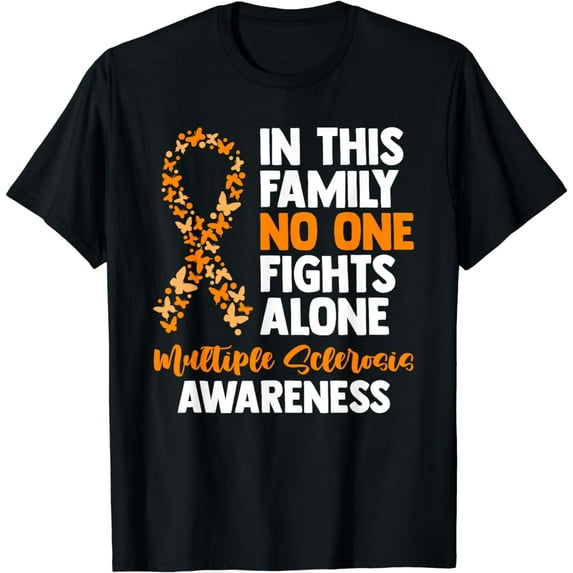 MS Multiple Sclerosis Awareness Orange Ribbon T-Shirt