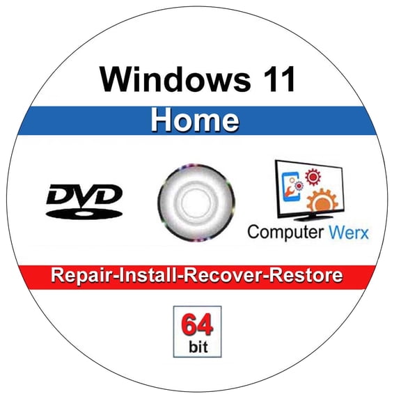 MS-OEM-Computer Werx: Windows 11 Home Full Version, 64 Bit (PC Disc Key) 1 User