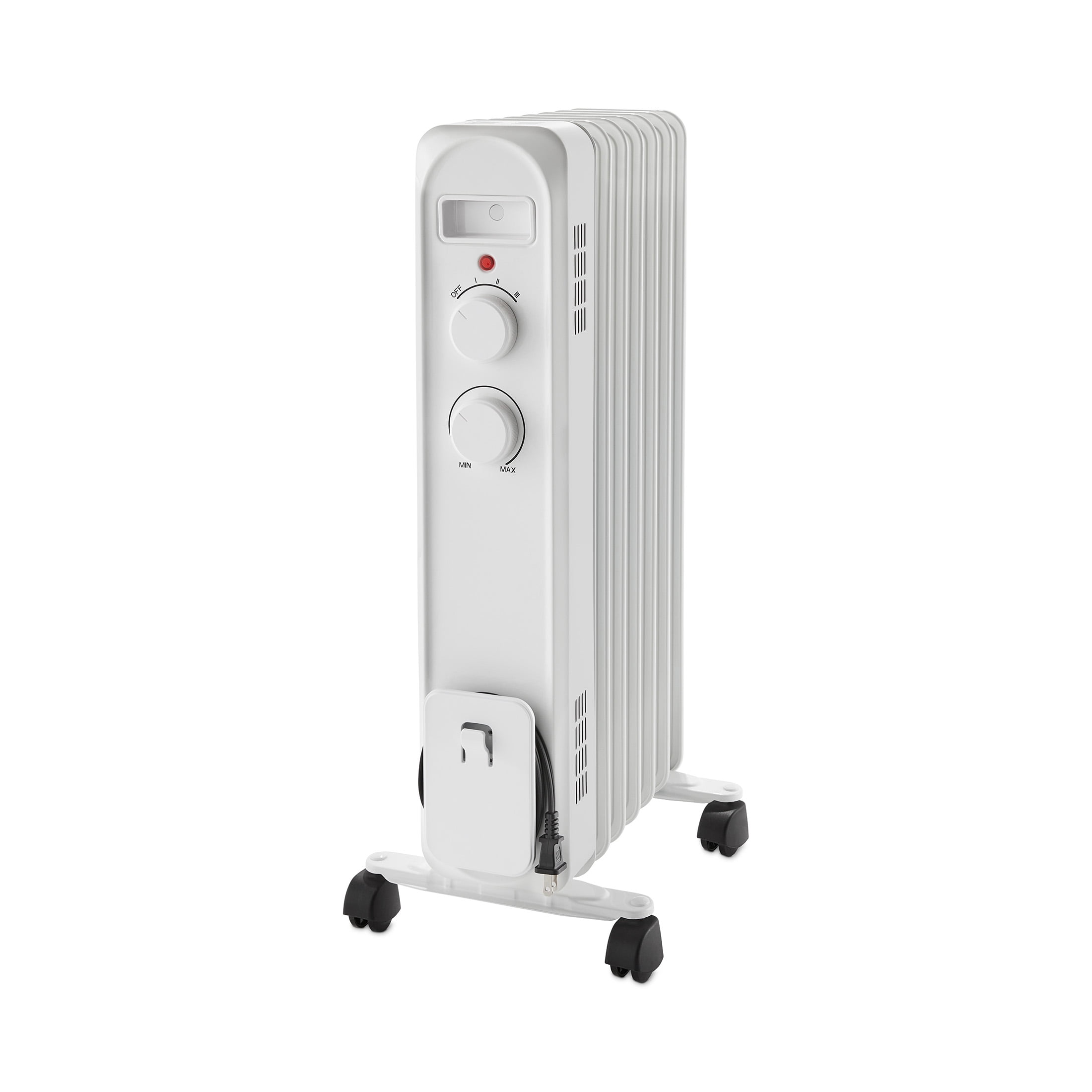 Mainstays White 1500W 3 Heat Settings Oil Filled Heater