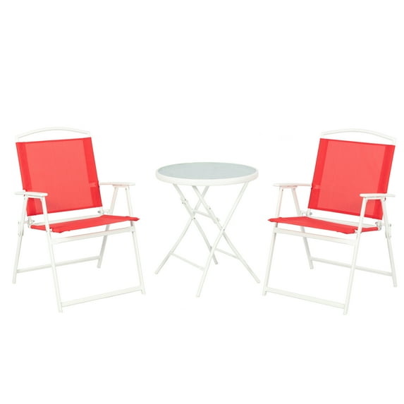Mainstays Albany Lane 3-Piece Outdoor Bistro Set, Red/White