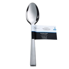 Mainstays Chiazza Stainless Steel Teaspoons, Adult 3 Piece Set ,Silver