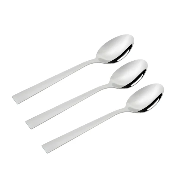 Mainstays Chiazza Stainless Steel Adult Dinner Spoon, Set of 3, Silver