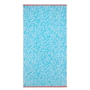 Mainstays Oversized Cotton Blend Blend Beach Towel, 36 x 72 in, Coral Teal