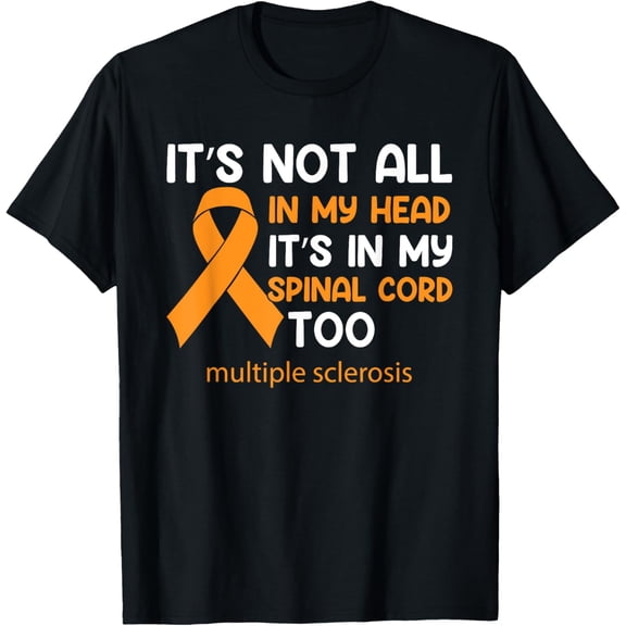 MS Orange Ribbon Spinal Cord Multiple Sclerosis Awareness T-Shirt