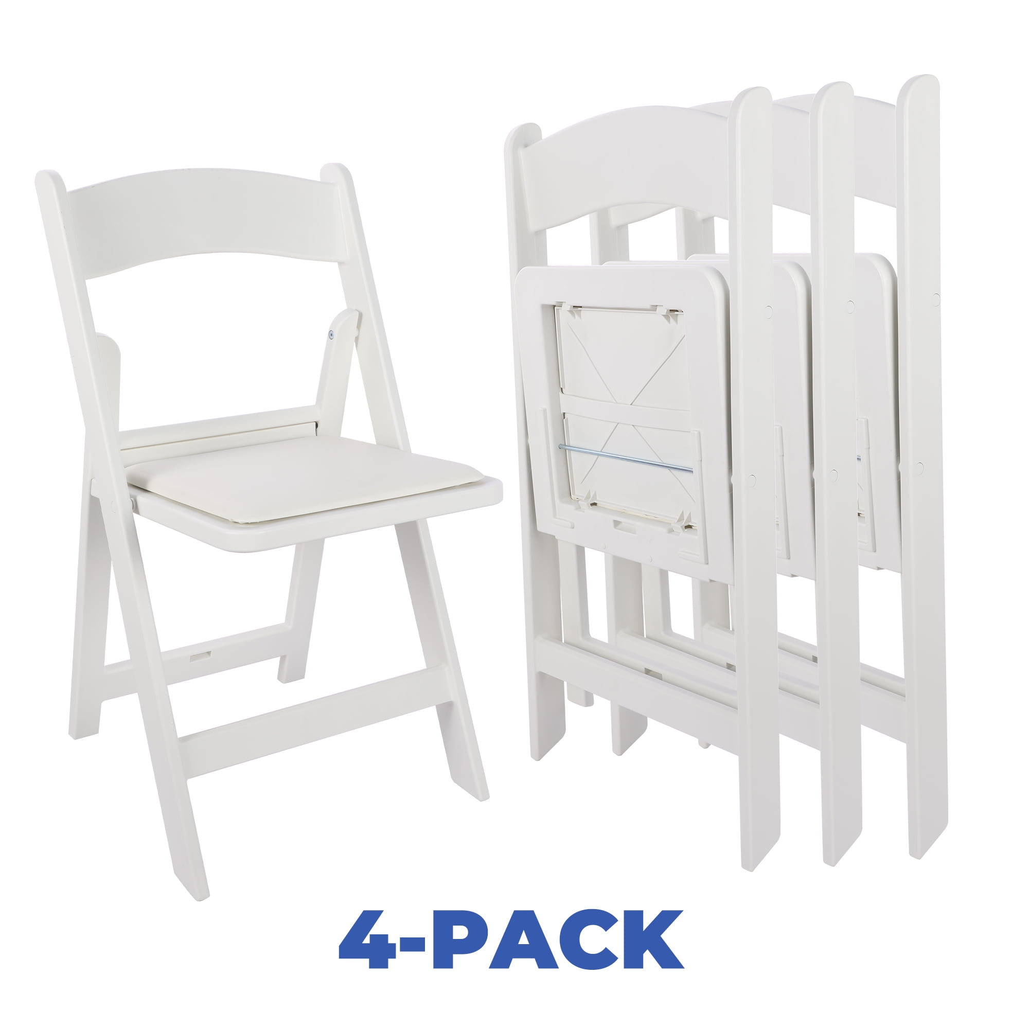 Mainstays Furniture Plastic Banquet Folding Chairs Padded Resin