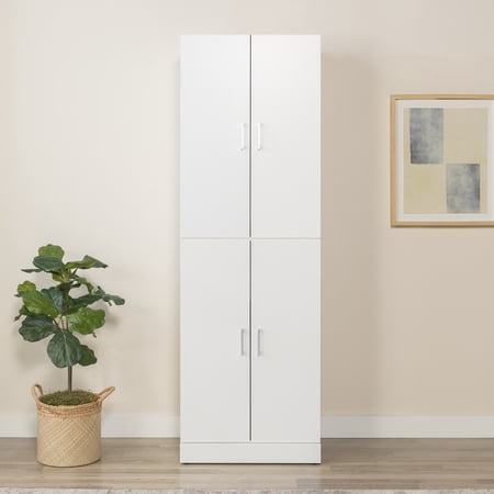 Mainstays 72" 4-Door Pantry Cabinet, White Finish