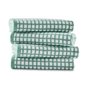 Mainstays Performance Quick Dry Bath Towel Set, 4-Piece, Checkered Green Sage