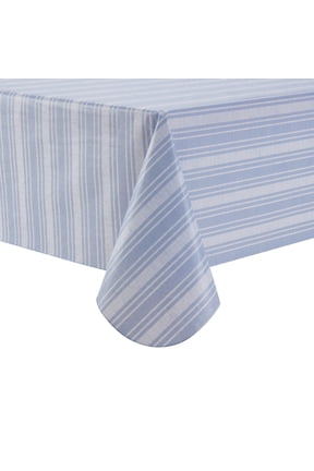 PEVA Everyday, Indoor & Outdoor Tablecloth 60" x 84" Saville Blue Stripe