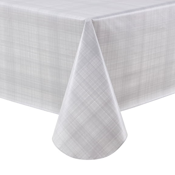 MS PEVA TC - Soft Silver Plaid 60x102