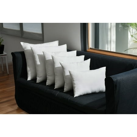 Mainstays Decorative Pillow Inserts, 18 in x 18 in, White, 2 Pack
