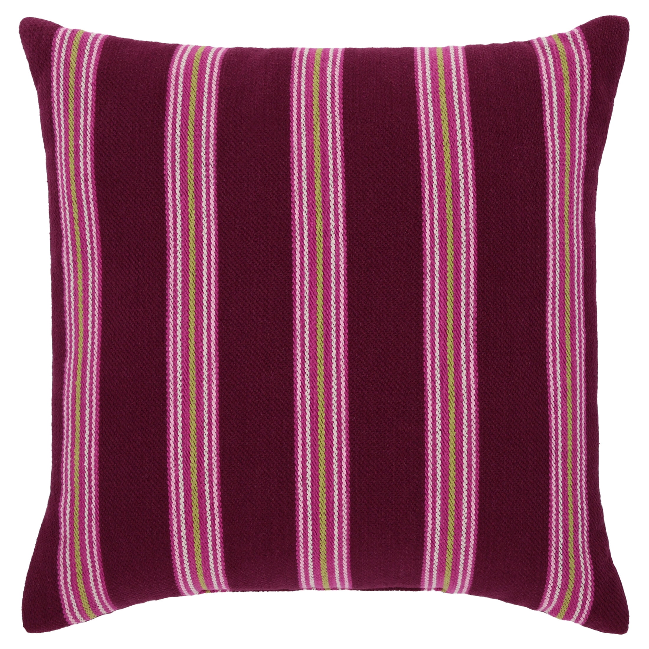 Mainstays 18 in x 18 in Pink Stripe Decorative Pillow