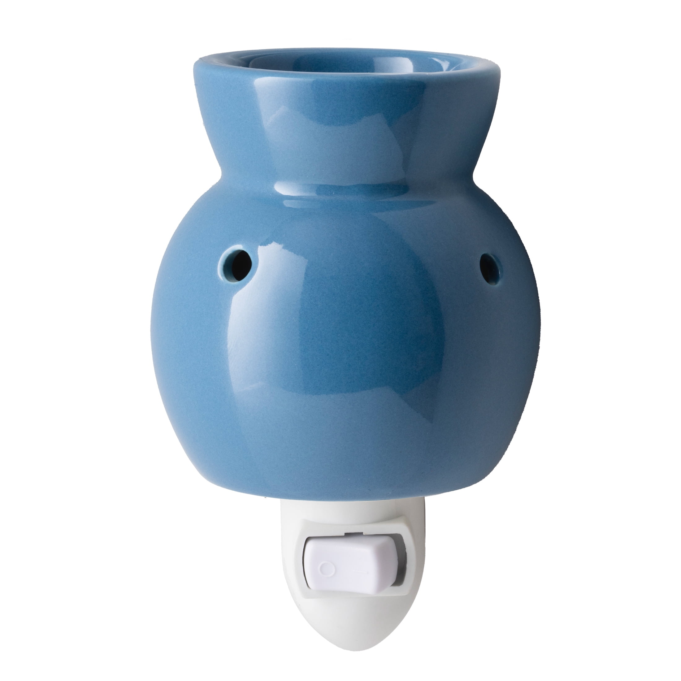 Mainstays Modern Coastal High Gloss Bubble Pluggable Wax Warmer, Cool Water Blue